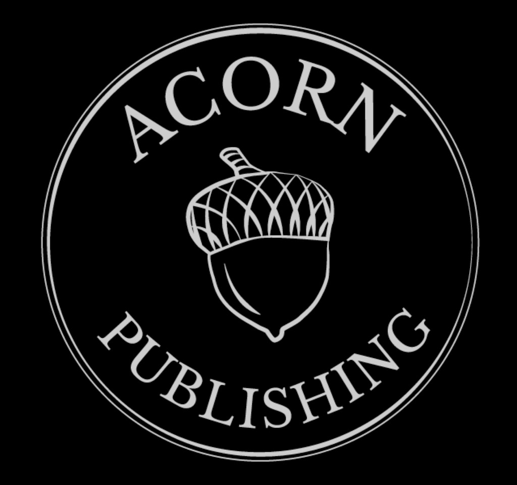 White on Black Acorn Logo