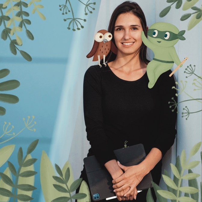 Jelena Sardi w Nature Ninja Boobook & Stick