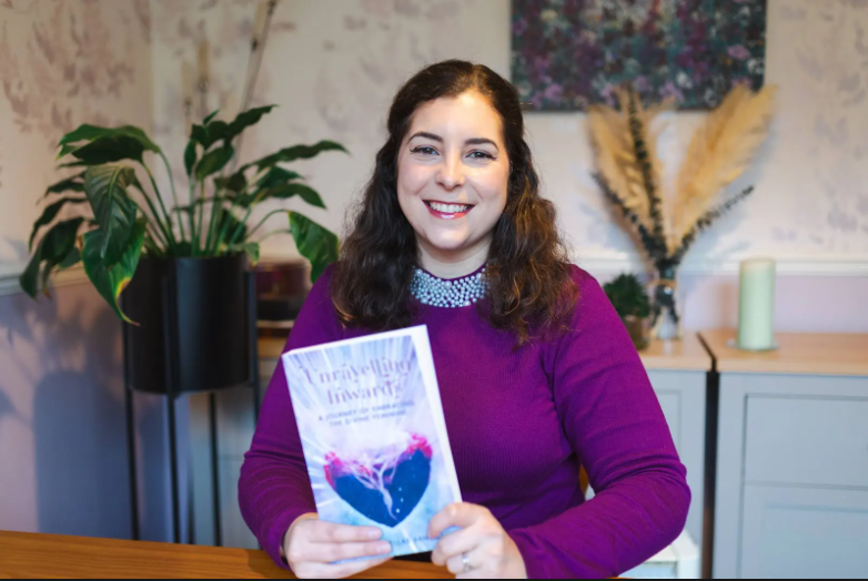 Camilla With Unravelling Inwards Book © Aaron Fellas Arnold 2023