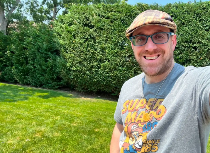 Chris B., poet and author of The Believer, at his home in Long Island, NY.